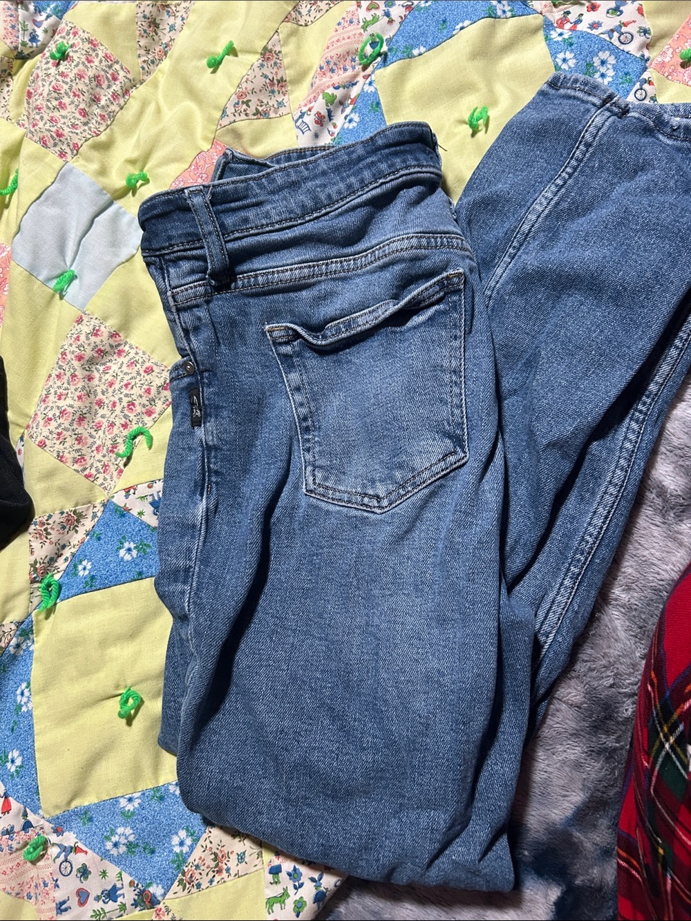 Silver skinny jeans